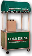 4′ Vending Cart with Fountain Drink Dispenser - Thumbnail