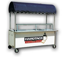 8′ Vending Cart with Serving Shelf / Glass Protector - Thumbnail