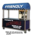8′ Vending Cart with Electric Popcorn Machine - Thumbnail