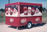 10′ Special Events Beverage Trailer with Dr Pepper Wrap Graphics - Thumbnail