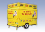 10′ Concession Trailer with Roof Marquee, Chase Lights, Two-tone Paint and Custom Graphics - Thumbnail