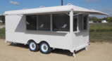 16′ Concession Trailer with Glass Windows - Thumbnail