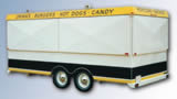 16′ Concession Trailer with Two-tone Paint and Custom Graphics - Thumbnail