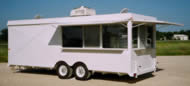 20′ Concession Trailer with Fixed Wall and Awnings - Thumbnail