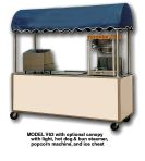 8′ Vending Cart with Electric Hot Dog & Bun Steamer - Thumbnail