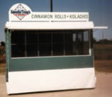 10′ Concession Trailer with Moon-style Roof Marquee - Thumbnail
