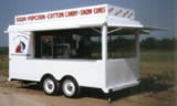 14′ Concession Trailer with Roof Marquee and custom lettering and graphics - Thumbnail