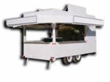 14′ Concession Trailer with Custom Saloon-style Roof Marquee - Thumbnail