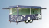 16′ Concession Trailer with Slatwall, Two-tone Paint, Metal Wheel Skirts and Custom Graphics - Thumbnail
